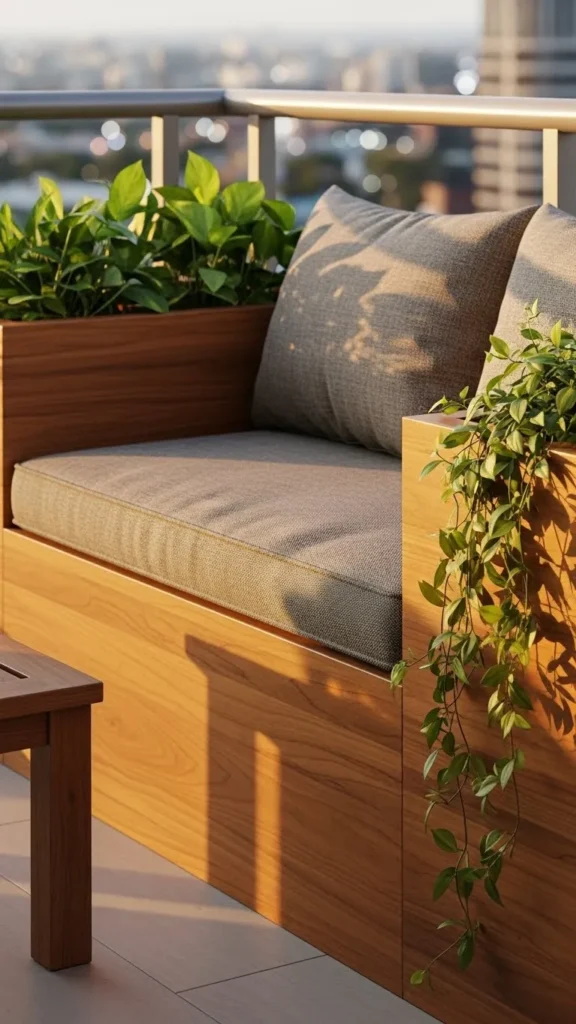Compact Seating With Planters