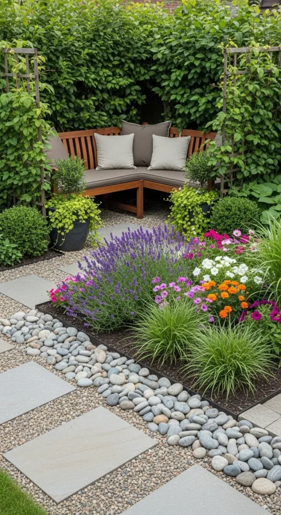Garden Zones With Simple Furniture