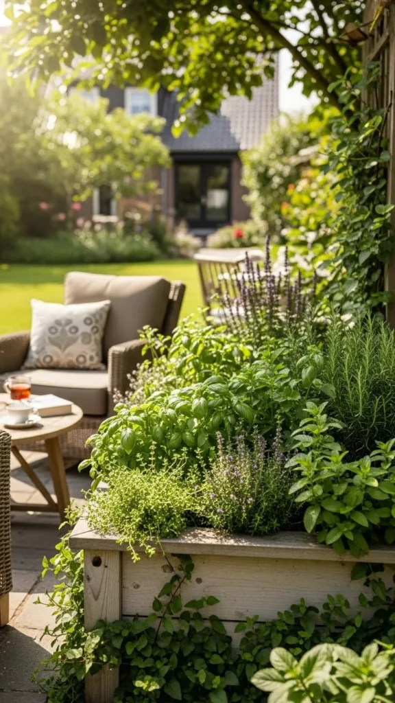 Herb Beds Near Seating