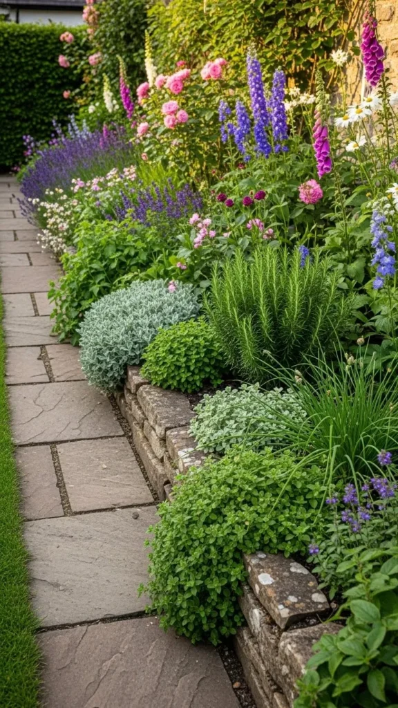 Herbs Blended Into Flowers