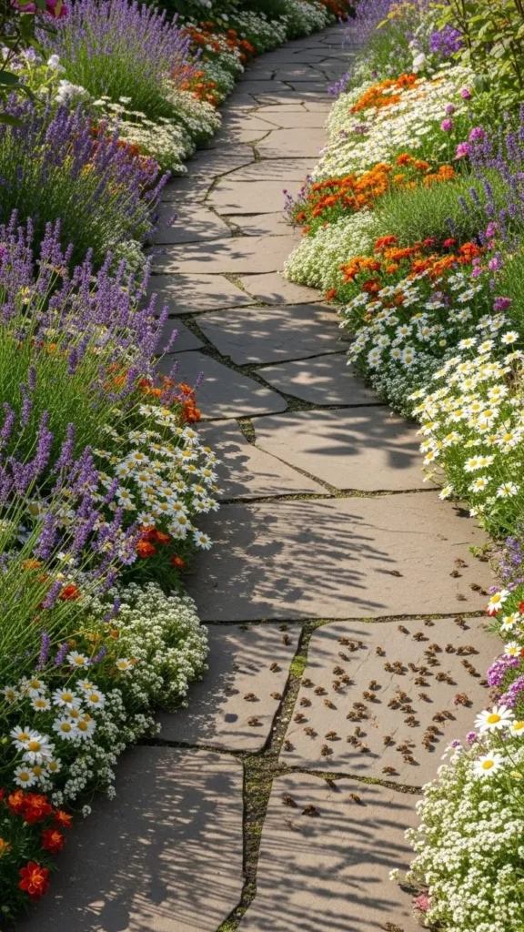 Pathway Edges With Flowers