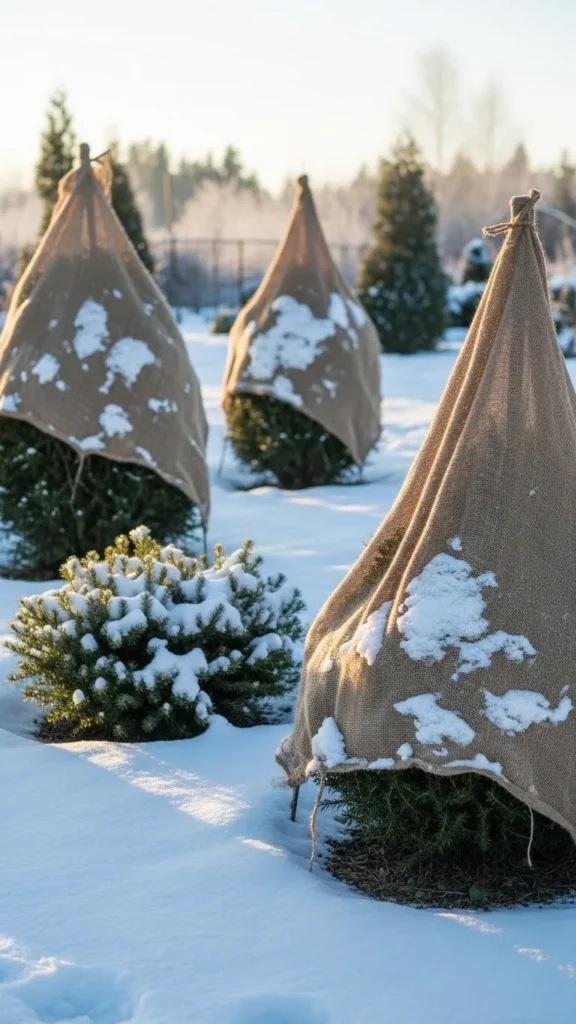 Protecting Evergreens from Wind and Sun