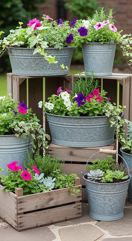 Repurposed Containers as Planters