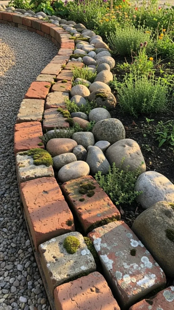 Reuse Materials for Garden Borders