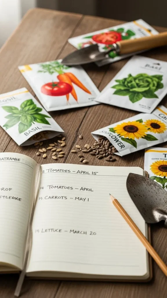 Schedule Planting Dates on Paper