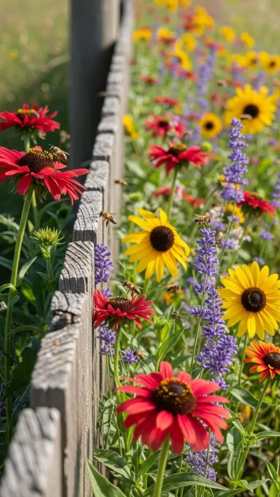 Sun-Facing Fence Line